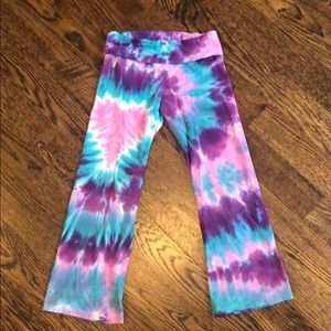 Groovy Blueberry girls tie dye pants
